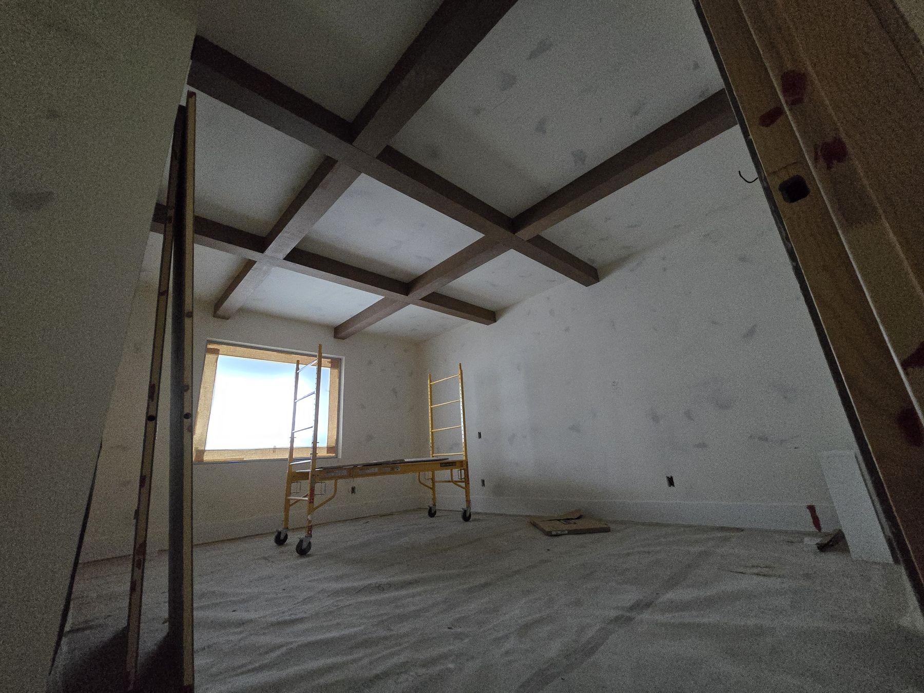 Custom grid ceiling installation (pre-paint)
