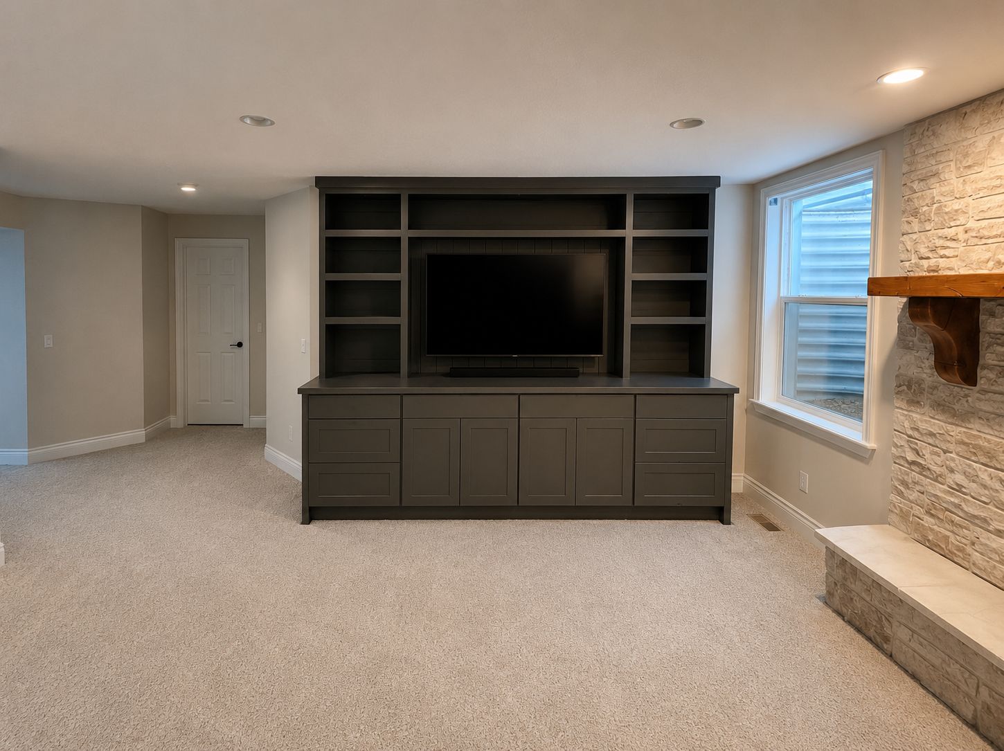 Basement entertainment built-in